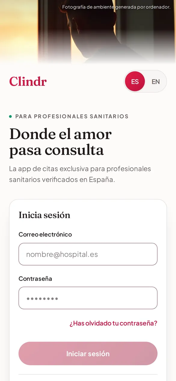 Demo para Clindr en el móvil