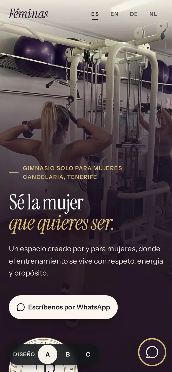 Demo para Féminas en el móvil